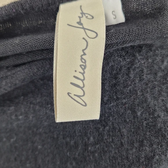 Allison Joy Black Sweater with shear angled bottom layer - Picture 3 of 5